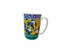 KUTANI Takahashi San Francisco Tea Cup Mug HAND DECORATED 4" tall