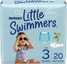 Swim Diapers Size 3 - Huggies Little Swimmers Swimming Diapers, Small, 20 Ct
