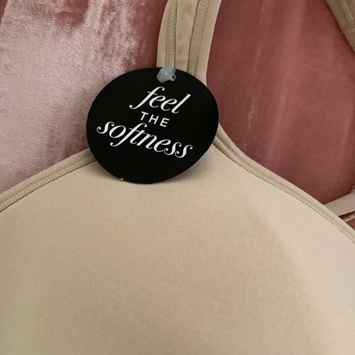 Bali Womens 42C Wirefree Seamless Comfort Revolution 3463 Beige T-Shirt Bra NWT - Picture 3 of 6