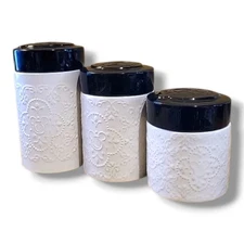 Authentic Disney Parks Mickey Mouse Ceramic 3 Piece Canister Set 