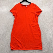 Old Navy Dress Womens Size XL Orange Short Sleeve Stretch Knit A Line V neck