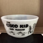 The Cisco Kid and Pancho Hazel Atlas Milk Glass Bowl