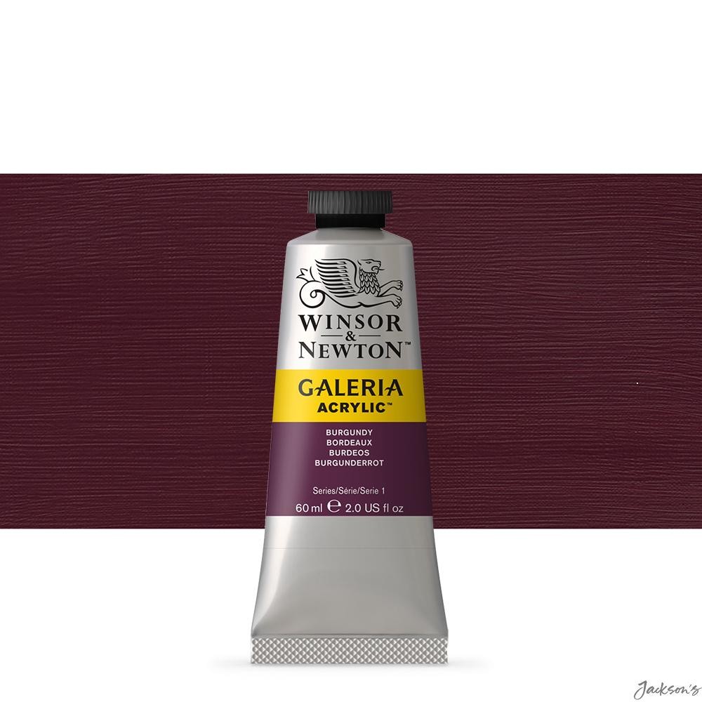 Winsor & Newton Galeria Acrylic Paint Burgundy 60ml For Canvas Paper Wood