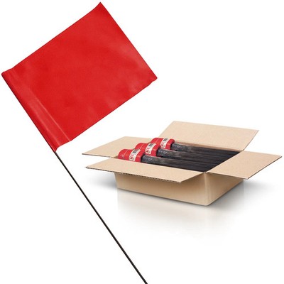ACE Supply Marking Flags - 4x5x15 Inch - Red, 1,000-Pack