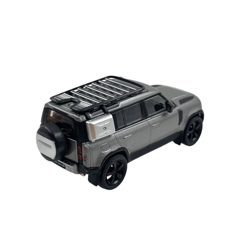 Modellino Auto Tarmac Global64 1/64 Land Rover Defender 110 Grey Metallic - Immagine 3 di 4
