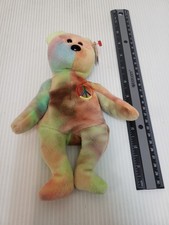 Ty Beanie Baby Peace The Multicolor Bear 1996 Stuffed Plush Toy 