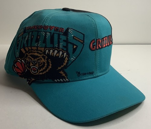 Vintage 1994 Vancouver Grizzlies Hat NEW Snapback NBA Twins Green Big Logo Cap