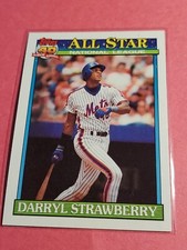 1991 Topps Darryl Strawberry New York Mets #402 All Star