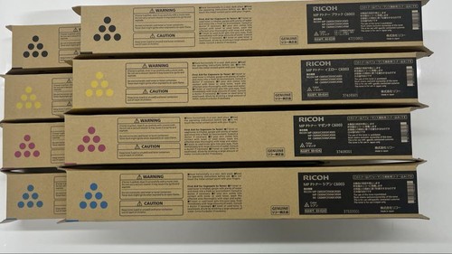 Genuine Ricoh MP P Toner SET Of 8 MP C6003 Magenta, Cyan, Black, Yellow Ricoh - Afbeelding 3 van 8