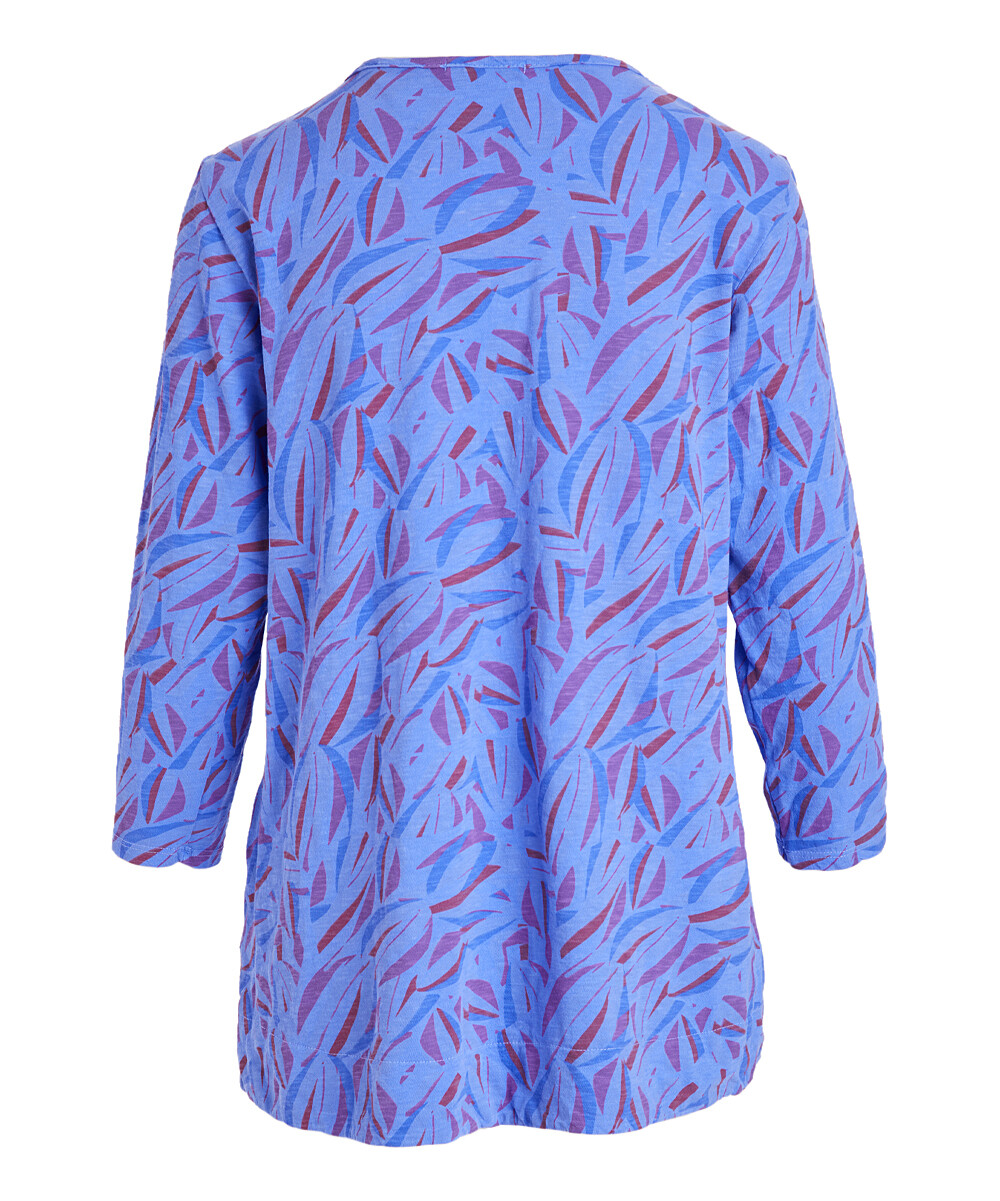New Fresh Produce XS Periwinkle Blue Tumbled Petals Jordan Top Shirt Made In USA image 2