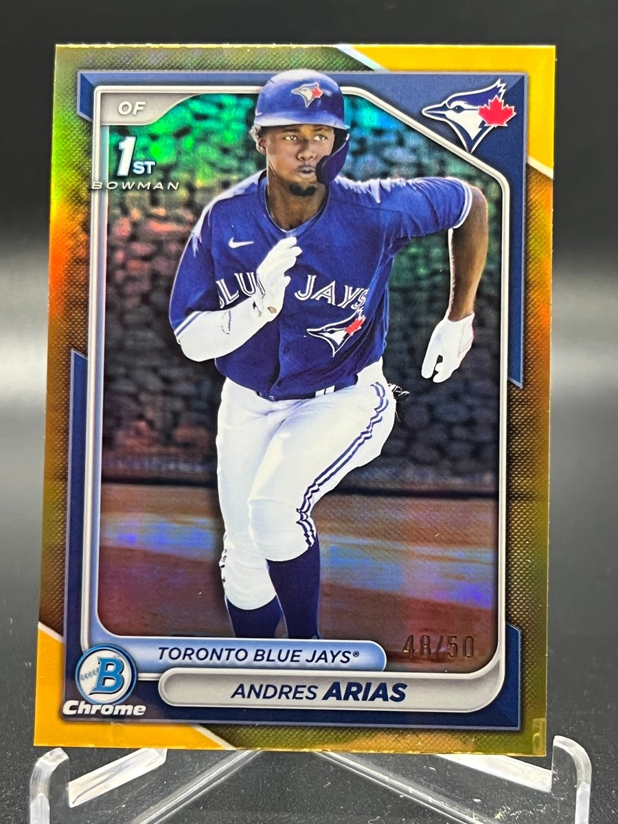 2024 Bowman Chrome ANDRES ARIAS GOLD REFRACTOR 48/50 1ST