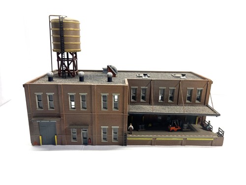 Built Up N scale Detailed Factory/Depot Warehouse | eBay