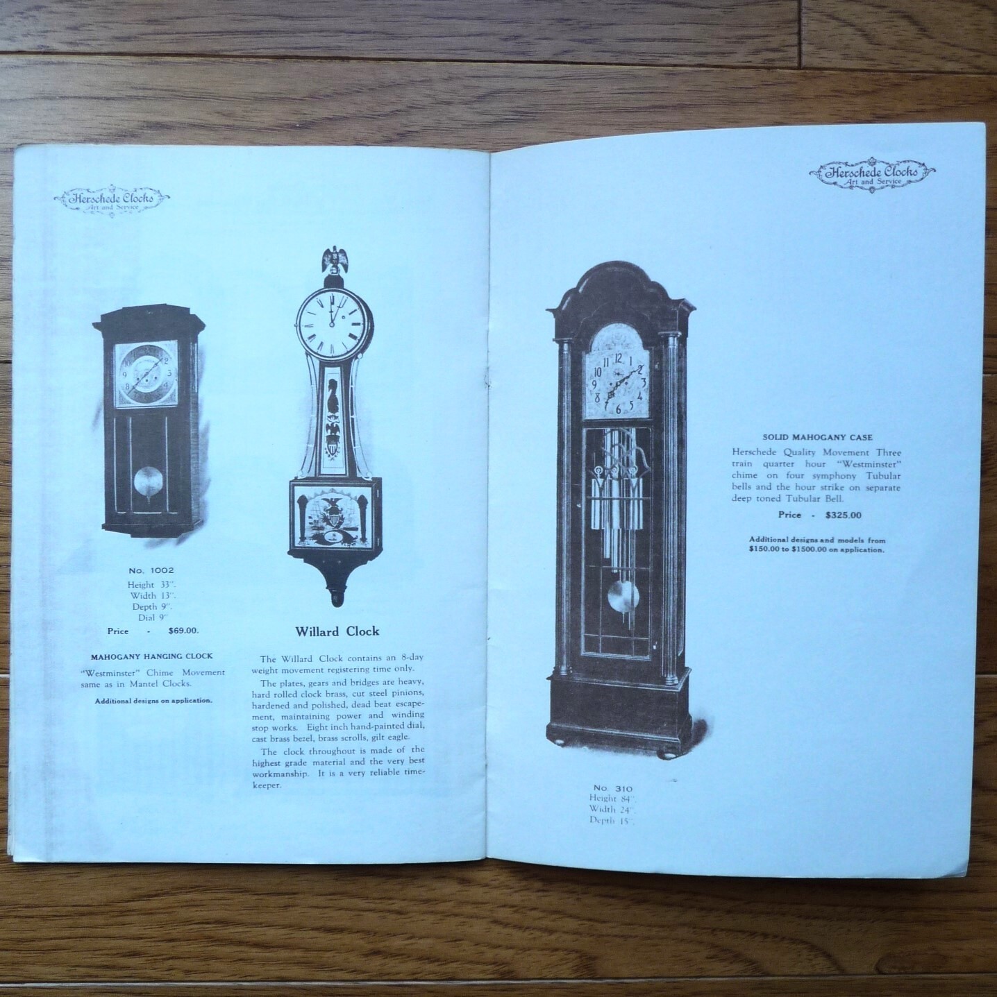 Illustrated Catalogue Mantel Clocks 1923 Herschede Clocks Reprint eBay
