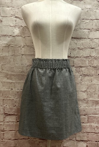 J.Crew, J.Crew Women 0 Gray Wool Blend Paperbag Sidewalk A-Line Mini Skirt Pockets NEW