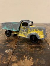 Vintage Tootsie Toy Chicago Green and Yellow Working Mack Dump Truck Made In USA