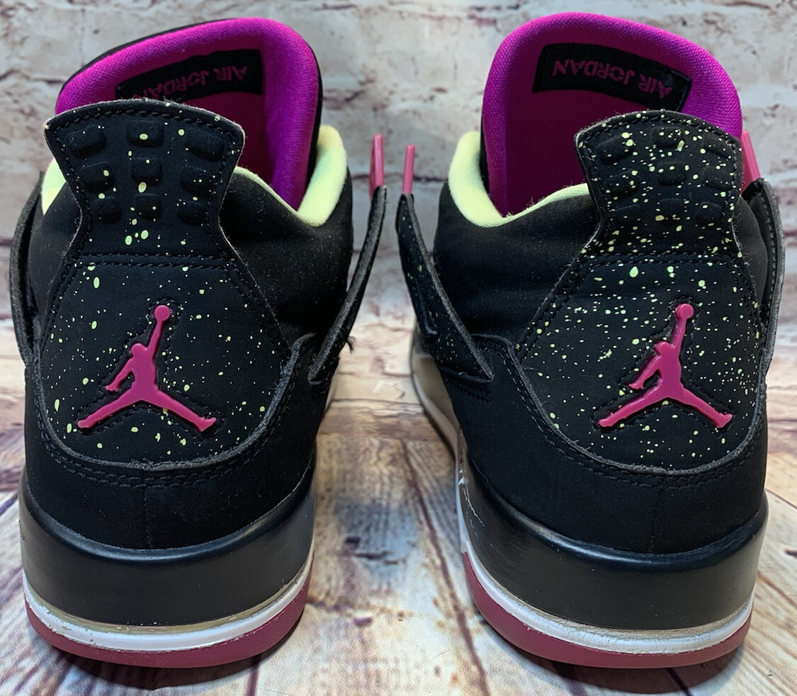 Kids Nike Air Jordan 4 Retro 30th GG Black Fuchsia Lime 705344-027 Size 5y  for sale online | eBay