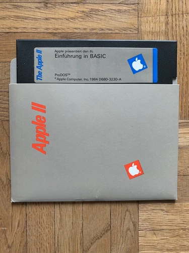 APPLE II Einführung in BASIC //c Diskette ProDOS 5,25’’ Floppy Disk 1984