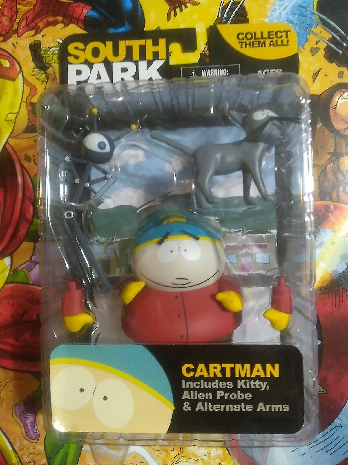 South Park 6in Scale Figure Cartman, Kitty, Probe, Alternate Arms