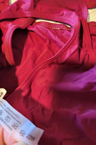 Yonique 3pc Workout Set Bra/tank/capri Tights Burgundy Floral PLUS 22W - Picture 6 of 9