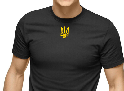 Maglietta Ucraina Ricamata – Volodymyr Zelenskyy Tridente D'Oro – Unisex Smartex