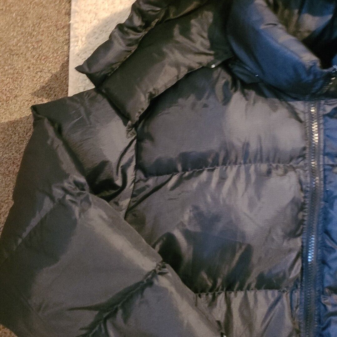 Avirex Puffer Jacket Men's Size XL Black Removable Hood Hip Avirex Puffer Jacket Men's Size XL Black Removable Hood Hip
