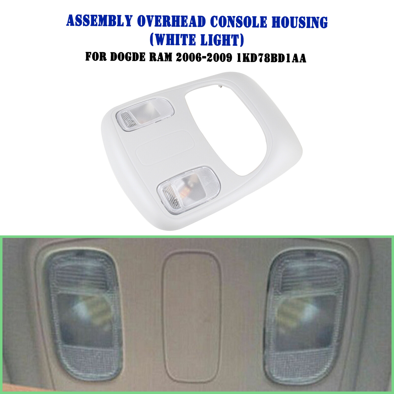Assembly Overhead Light Console Housing Kit For Ram 1500 2500 3500 2006-2009 New