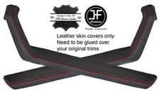 Rote Naht 2X Türgriff Armlehne Rand Leder Bezüge Passend für Porsche 924 944