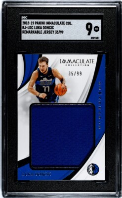 2018-19 IMMACULATE LUKA DONCIC REMARKABLE JERSEY ROOKIE RC /99