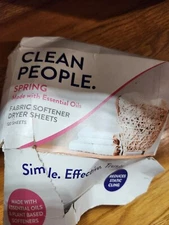 Clean People Fabric Softener Dryer Sheets - Spring- 120 SHEETS