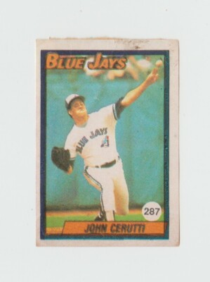 Venezuela Sticker 1990 John Cerutti #287 Toronto Blue Jays VERY RARE