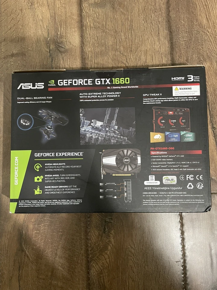 🔥ASUS NVIDIA GeForce GTX 1660 6GB GDDR5 Graphics Card (PH-GTX1660-O6G🔥 - Image 2 of 2