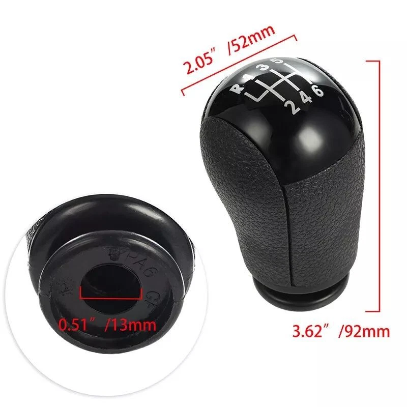 5/6 Speed Manual Gear Stick Shift Knob Chrome/Black For Ford Transit 2006-2012 - Image 3 of 4
