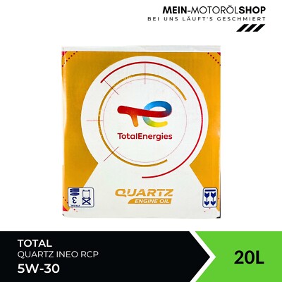 Total Quartz Ineo RCP 5W-30 Motoröl Peugeot PSA B71 2290 20 Liter BAG-IN Box