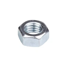 Hex Nut M10-1 Silver, Metric Thread, Steel, M10 Internal Thread