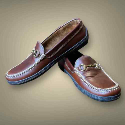 T. B. Phelps Men’s Shoes Horse Bit Driver Loafer Size 10M Brown Classic Preppy - Picture 1 of 9