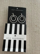 lele sadoughi Earrings Silver Pierced On Card