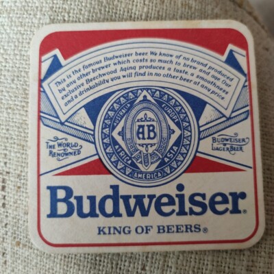 Alter Bierdeckel - Budweiser Lagerbier - KING OF BEERS  C1