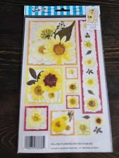 Royal Rub-On Transfers Yellow Flowers Daisy Spring Floral RETIRED NEW 27