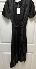 Simplee Women's Black  Wrap Dress Boho Size  Medium