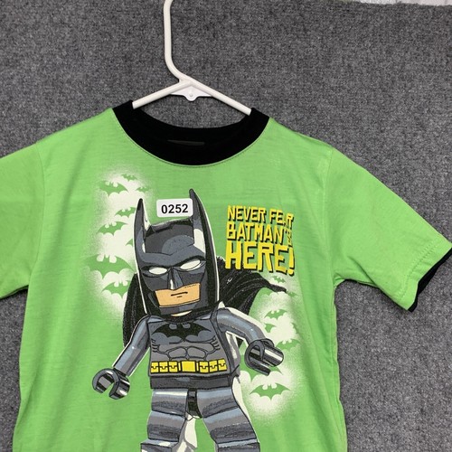 Lego Batman T-shirt Youth Size 7 Green Short Sleeve Graphic Print Boys - Picture 3 of 16