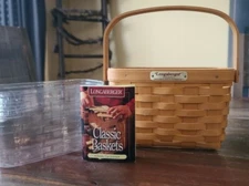 Signed 1998 Longaberger Dresden Tour Basket II with Plastic Protector