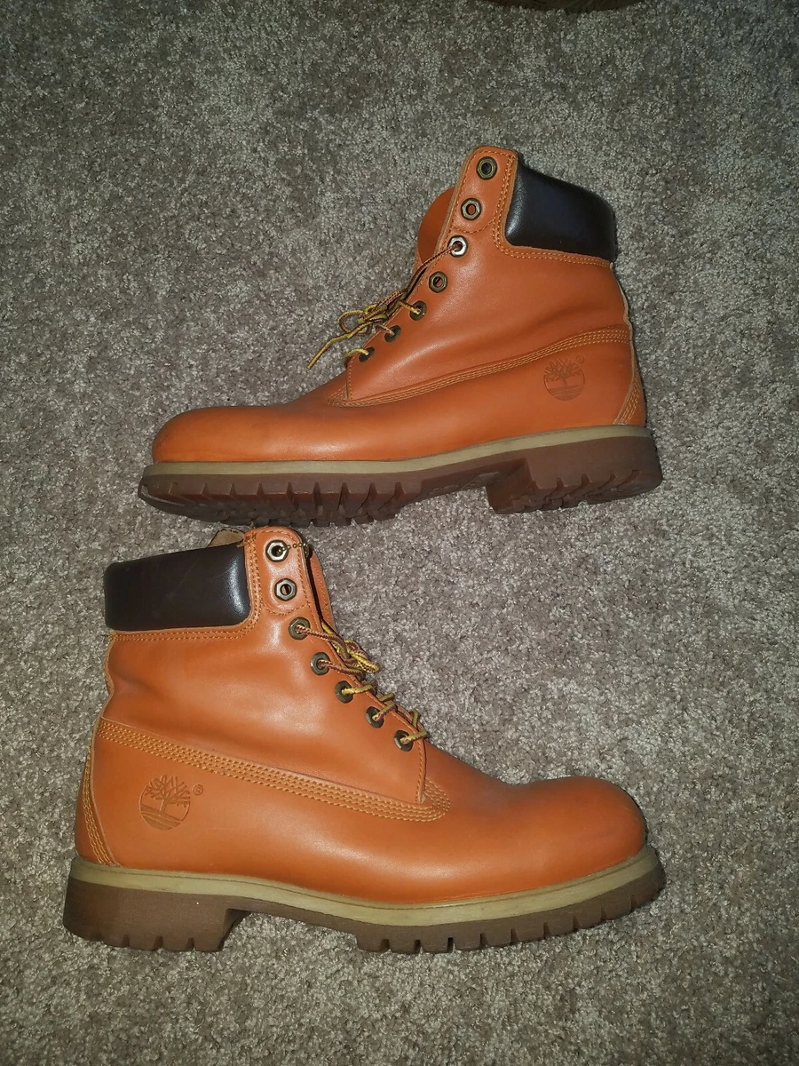 Orange on sale timberlands mens