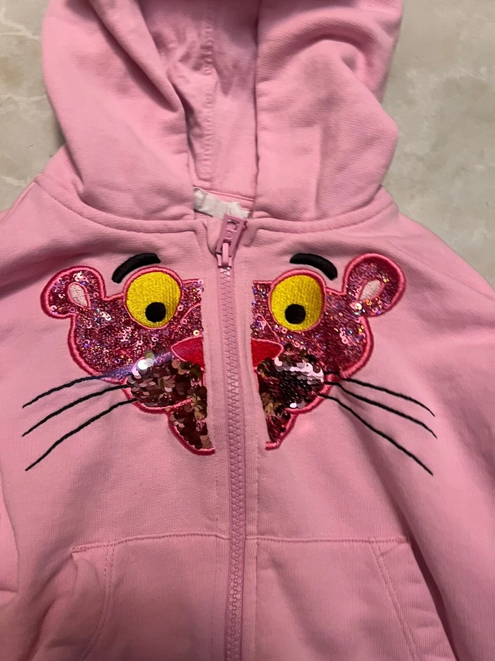 Sudadera con Capucha Niños Desigual Rosa Pantera Cremallera Completa Rosa Talla S Foto 2 de 4