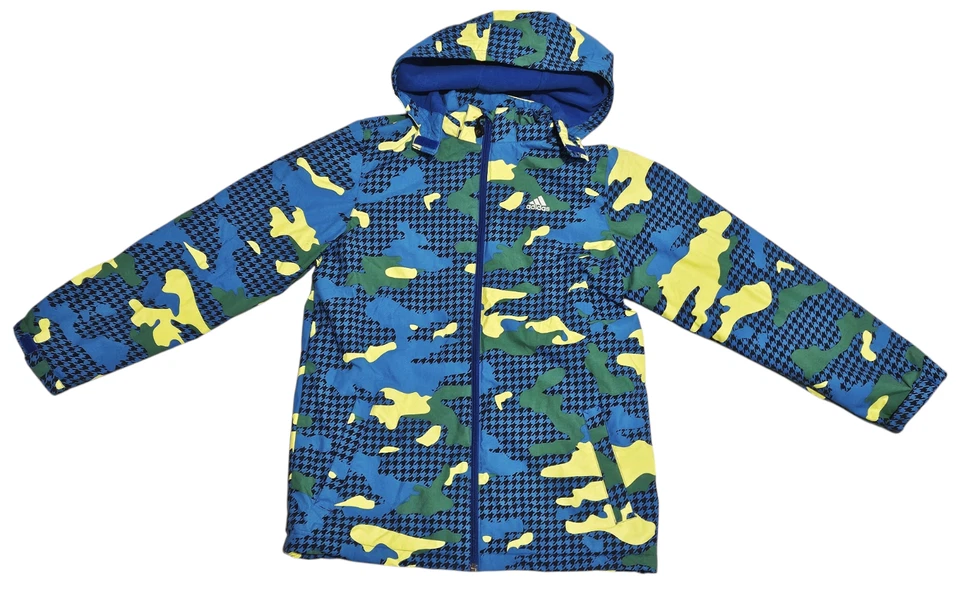 Abrigo de gamuza con capucha Adidas para niños vintage multicolor camuflaje juvenil talla 164 Foto 2 de 4