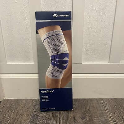 Bauerfeind GenuTrain - Knee Support - Titanium, Size 6 New Open Box