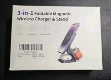 KU XIU X55,3In1 FoldableMagneticWirelessCharger &Stand.Phone iWatchAirPods/PRO