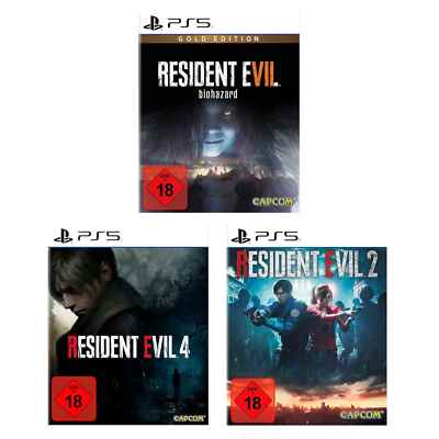 Resident Evil 2 + 4 Remake + 7 Biohazard Gold Edition Sony PS5 Bundle Set NEU