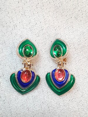 Inspired Yves Saint Laurent Dior 90er Design Neu Custom Jewellery Ohrringe 