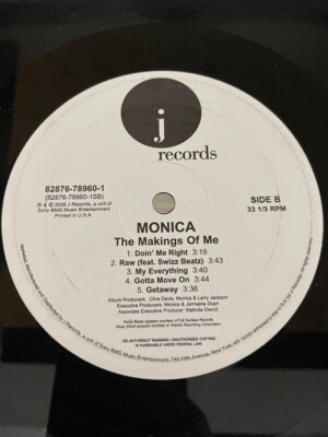 Monica / The Makings Of Me 2006 US Original LP Vinyl Missy