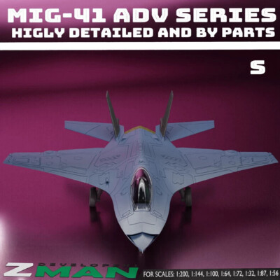 NEW 1/144 Russian Fifth-generation Aircraft MiG 41S Unpainted 3D Printed Model
